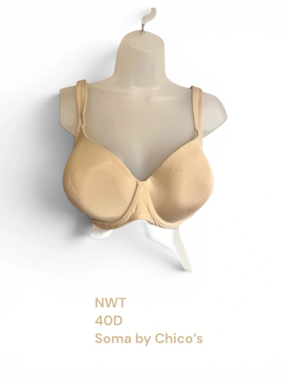 NWT Soma by Chico's Dark Nude Full Coverage Underwire Bra - 40D #12 - Picture 1 of 7